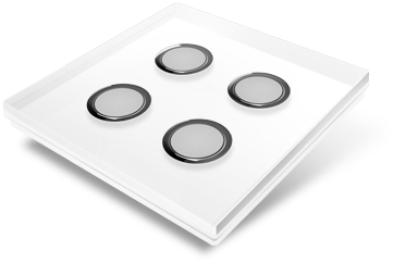 EFCW-W4 - Interrupteur Diamond Blanc 4 touches base blanche 